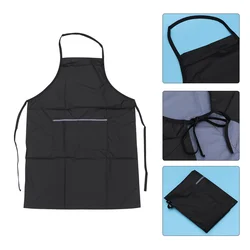 Waterproof Apron Large Front Pockets Hair Salon Supplies Professional Kitchen Working Sleeveless Smock Barbershop