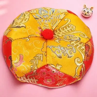 

Wooden Fish Pad 3.5 Inches Cotton Embroidered Pillow Buddha Sound Bowl Tibetan Singing Bowl Cushion Durable Portable