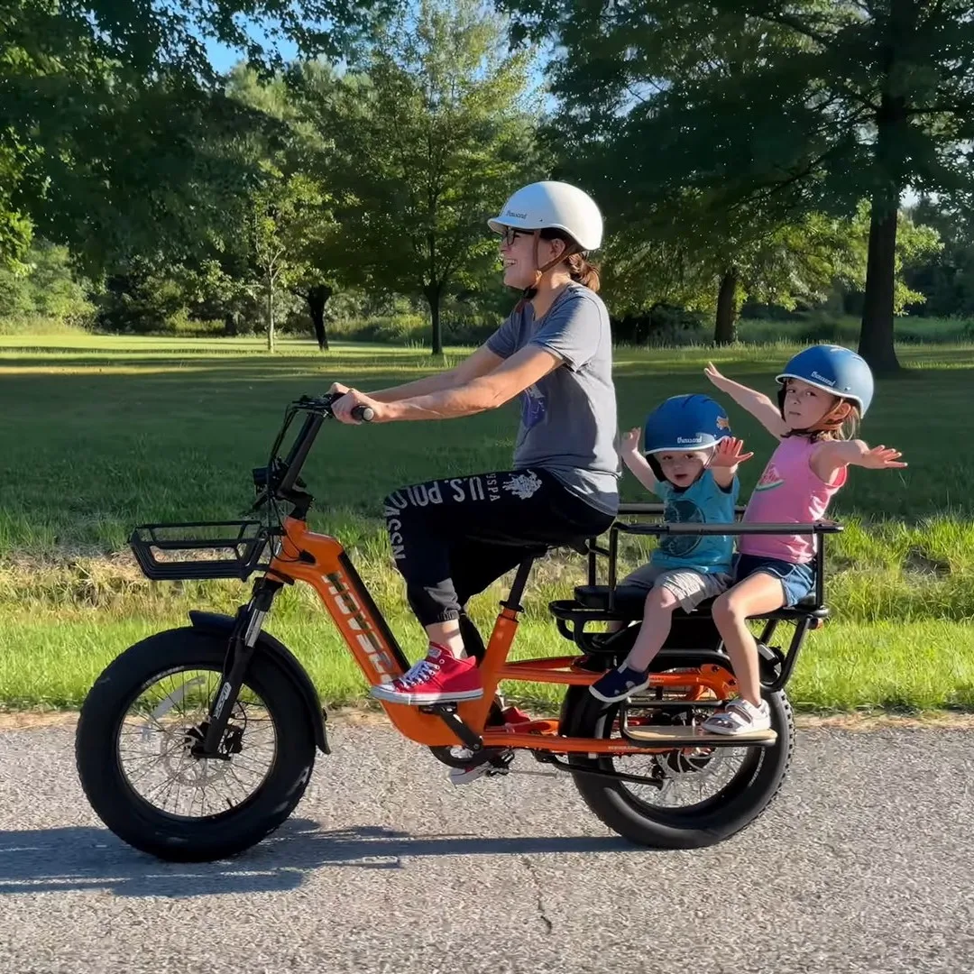 Großhandel 750W Cargo E-Bike, 48V 15Ah Longtail, 20" Fat Tire, Großbestellung für Lieferung & Familiengebrauch
