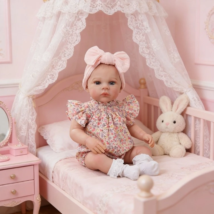 NPK 18'' Realistische Vollvinyl-Reborn-Puppe 'Meadow' mit Handbemalung und Sichtbaren Adern, Sammlerstück-Kunstpuppe