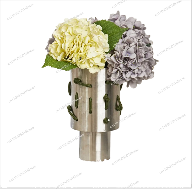 For Creative Art Flower Ware, Hotel Model Room, Living Room Meal, Stainless Steel Table, Metal Ornament