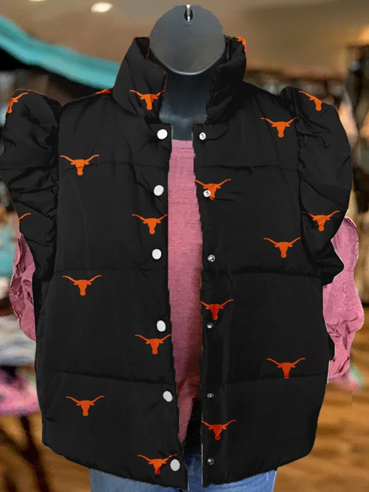 Texas Longhorns Gameday Football Print Ruffle Vest