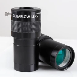 Angeleyes Telescope Accessories 2 Inches M42 Metal 2X Extender 2X Barlow Lens Thread Barlow Mirror Lens