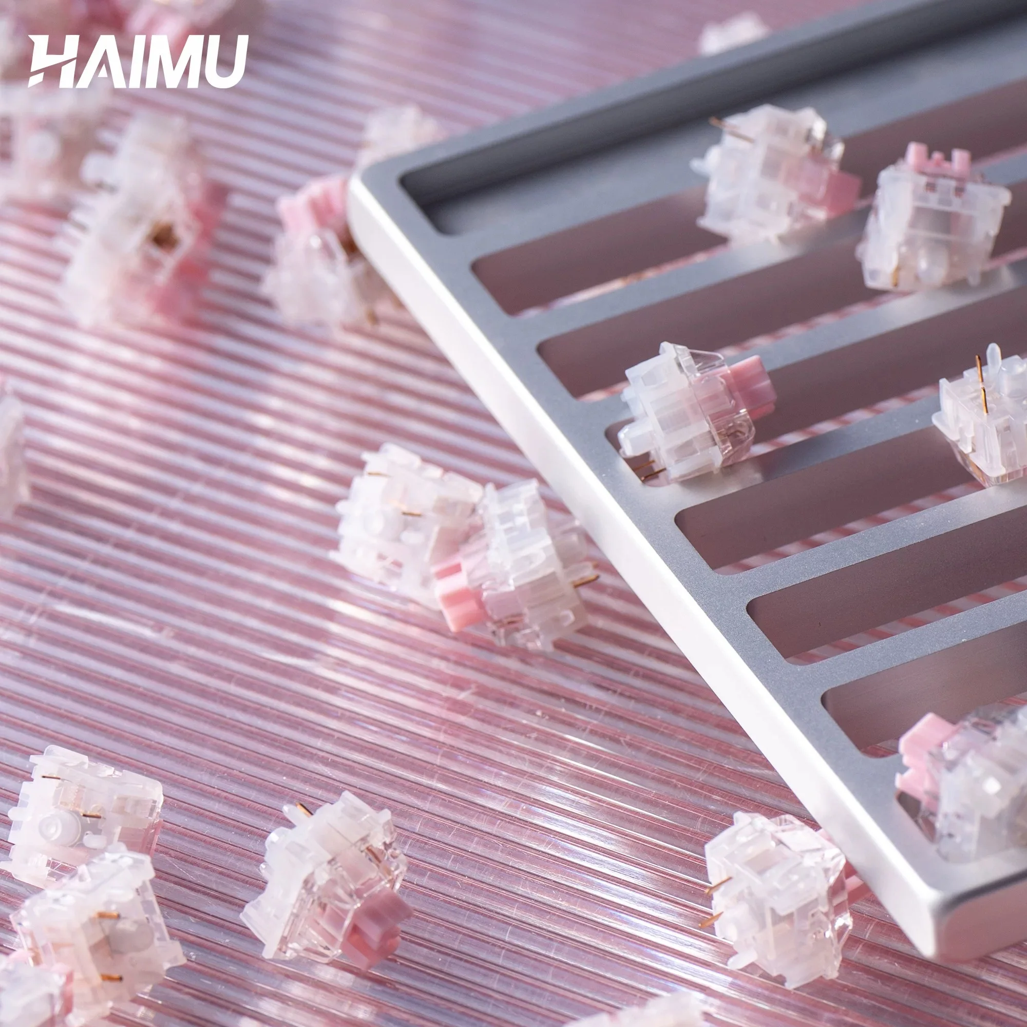

HAIMU Powder Salt Silent Switch 5Pins Tactile 38gf Mechanical Keyboard Switches Factory Fine lubrication RGB SMD For Custom Kit