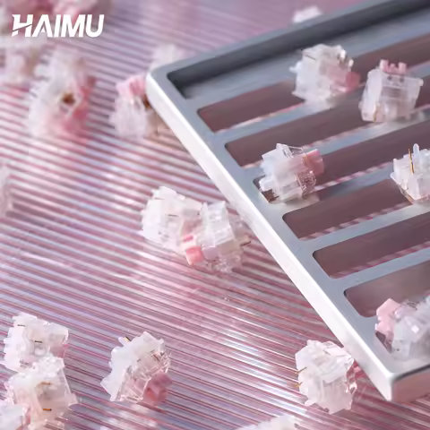 HAIMU Powder Salt Silent Switch 5Pins Tactile 38gf Mechanical Keyboard Switches Factory Fine lubrication RGB SMD For Custom Kit