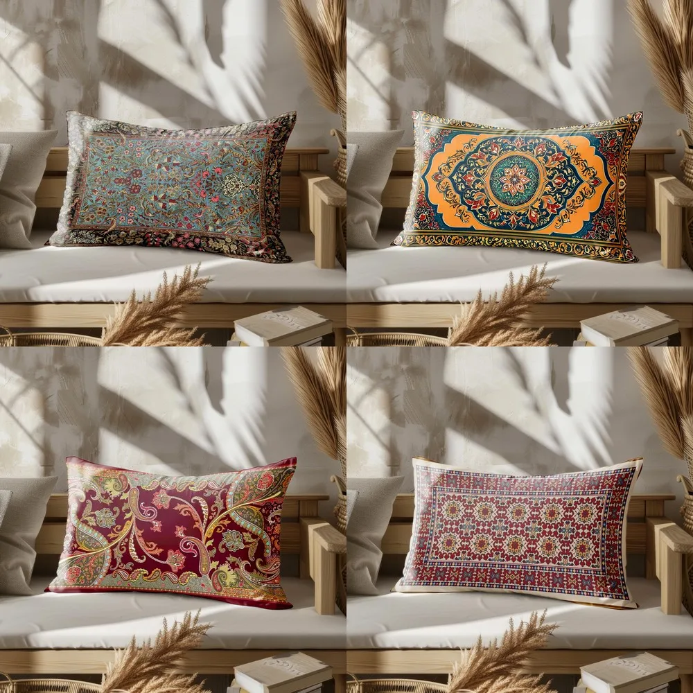 

Home Decor Exotic Pattern Long Pillow Covers Suitable For Sofa Bedroom Car Pillow Cover Cushion Rectangular Back Cushion