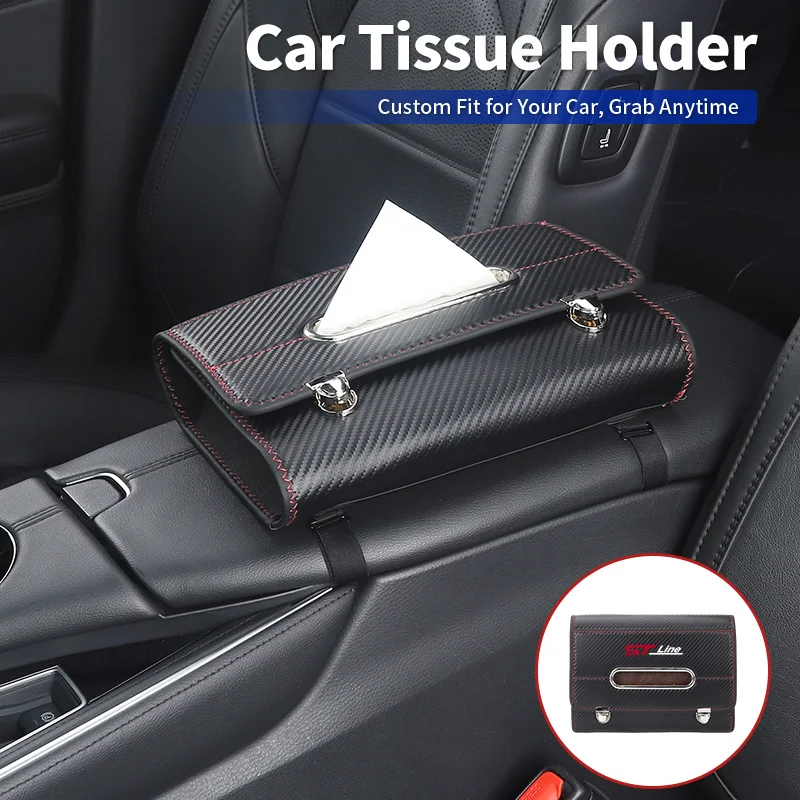 PU Leather Car Seat Back Tissue Holder Centre Console Tissue Box For Ford Escape Kuga Mondeo Fiesta Focus Fusion Ranger Explorer
