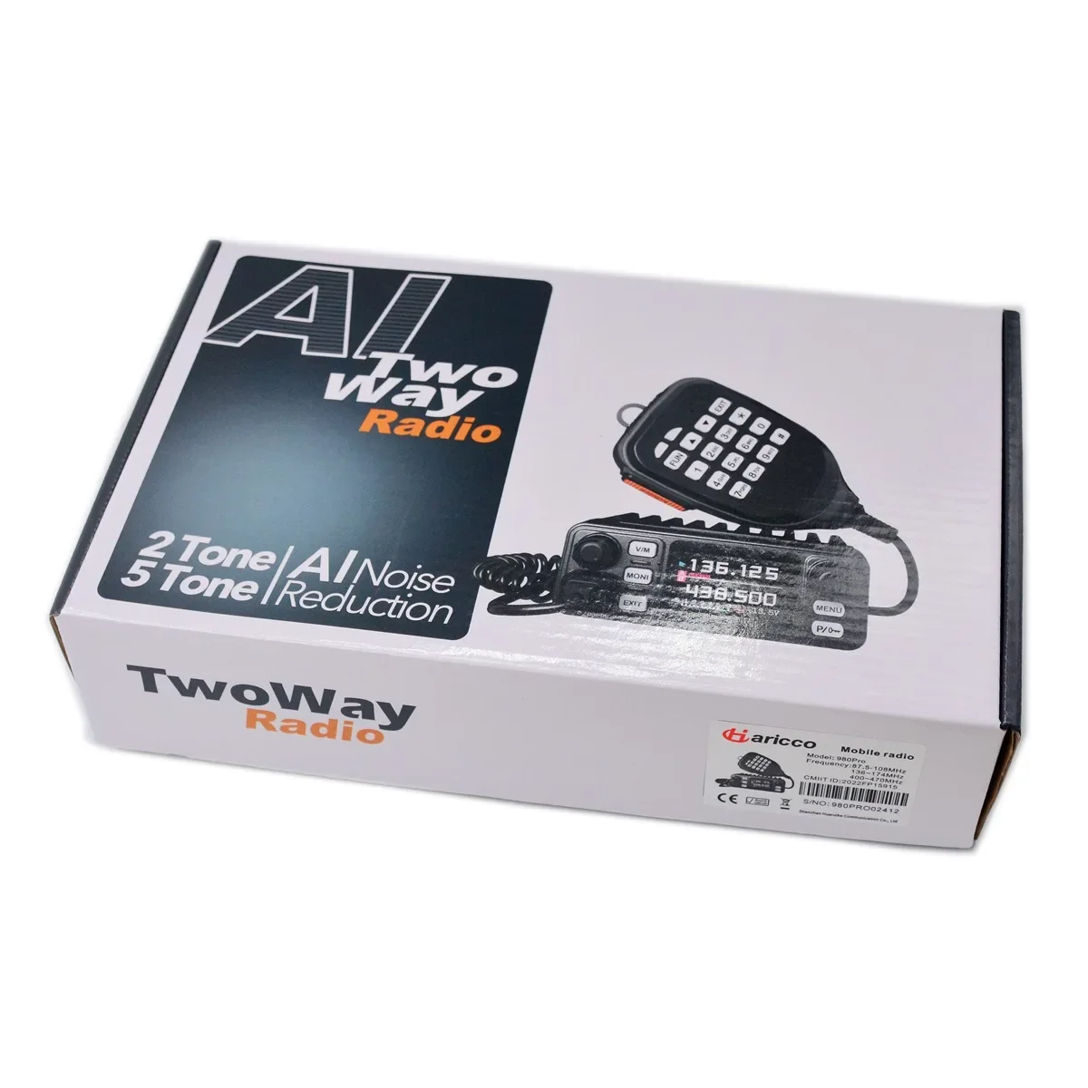 980Pro Mobile Radio Dual Bands AI Background Noise Reduction Scrambler Encrypt Car Turck Vehicle HAM Wireless Communication