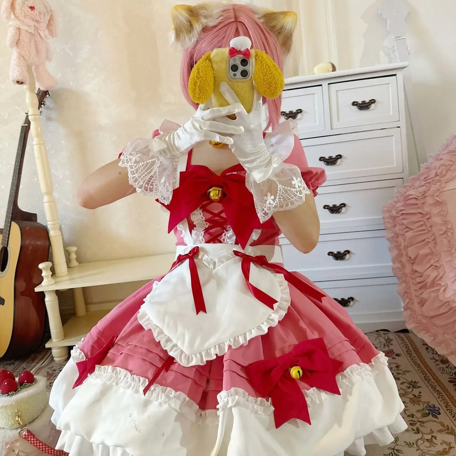 

Мини-платье в стиле аниме Lolita Jsk, женские милые платья 2025, милое платье горничной для девочек, волшебная звезда, бант, оборки, принцесса, косплей Cesd2