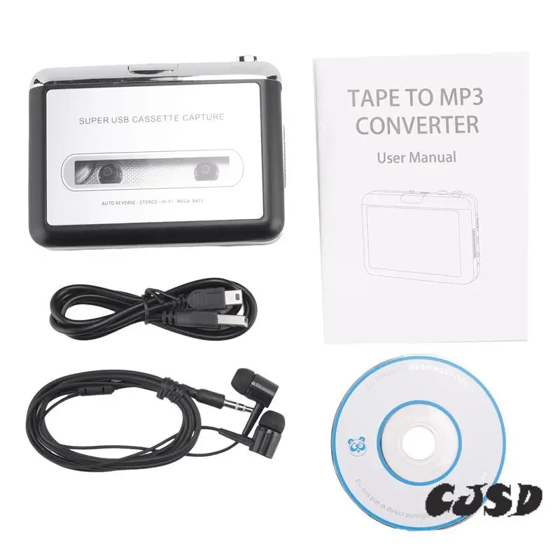 

CJSD-1Set Walkman USB Tape Player Multifunctional Convenient Tape Transcription MP3 Plastic
