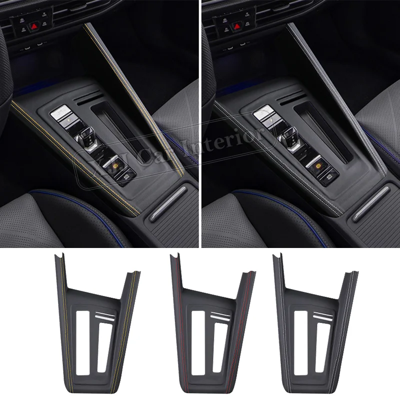 

for Volkswagen Golf 8 GTI Interior Leather Trim Center Console Gear Shift Panel Frame Sticker Car Modification Accessories