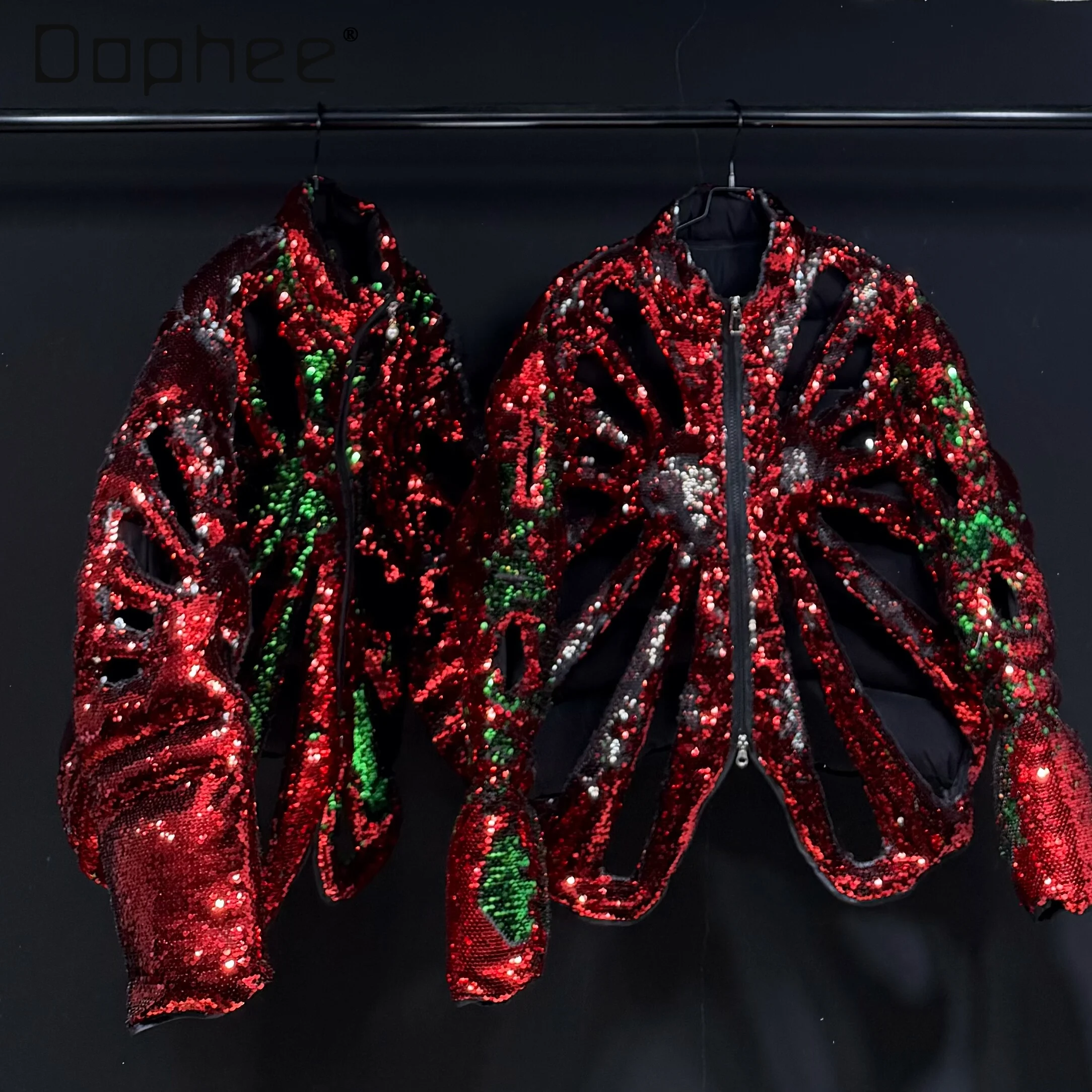 

Новая зимняя куртка в стиле пэчворк с тяжелыми цветами и блестками, утолщенное хлопковое пальто, мужская уличная стильная пуховая куртка в стиле панк, мужской топ