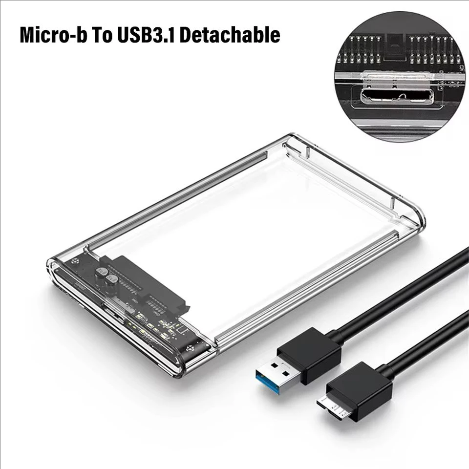 USB 3.0 Transparent HDD Enclosure 2.5