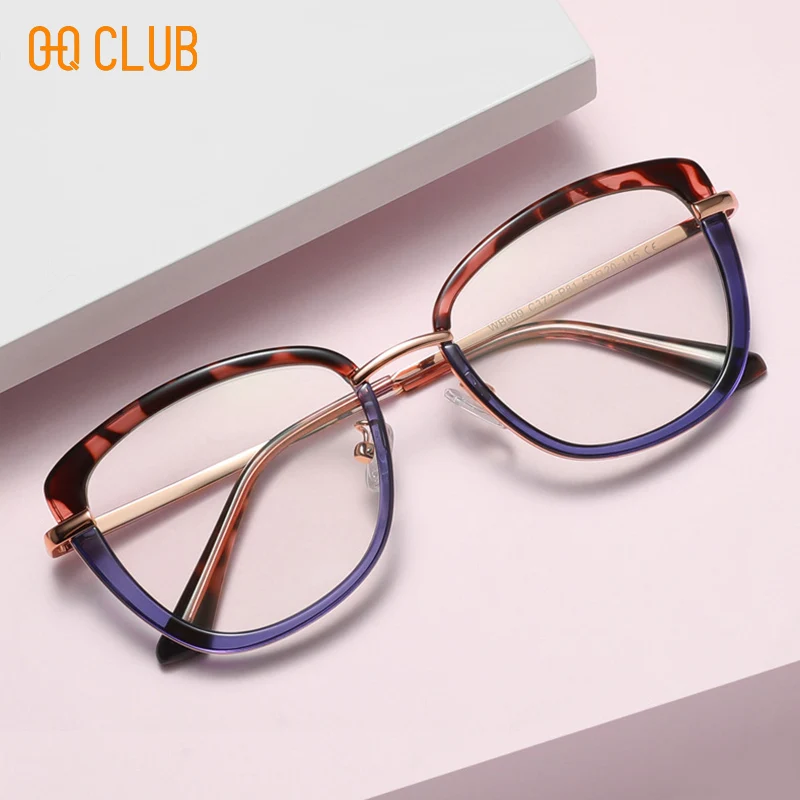 O-Q نادي العدسات البصرية Wo رجل نظارات للقراءة امرأة مكافحة الضوء الأزرق الزجاج الرجال النظارات الشمسية النساء هلالات دي محاضرة نظارات العين #1