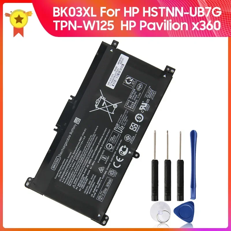 Replacement Battery BK03XL For HP HSTNN-UB7G TPN-W125 916366-541 916811-855 High Quality Batteries 41.7Wh 13.2V With Tools