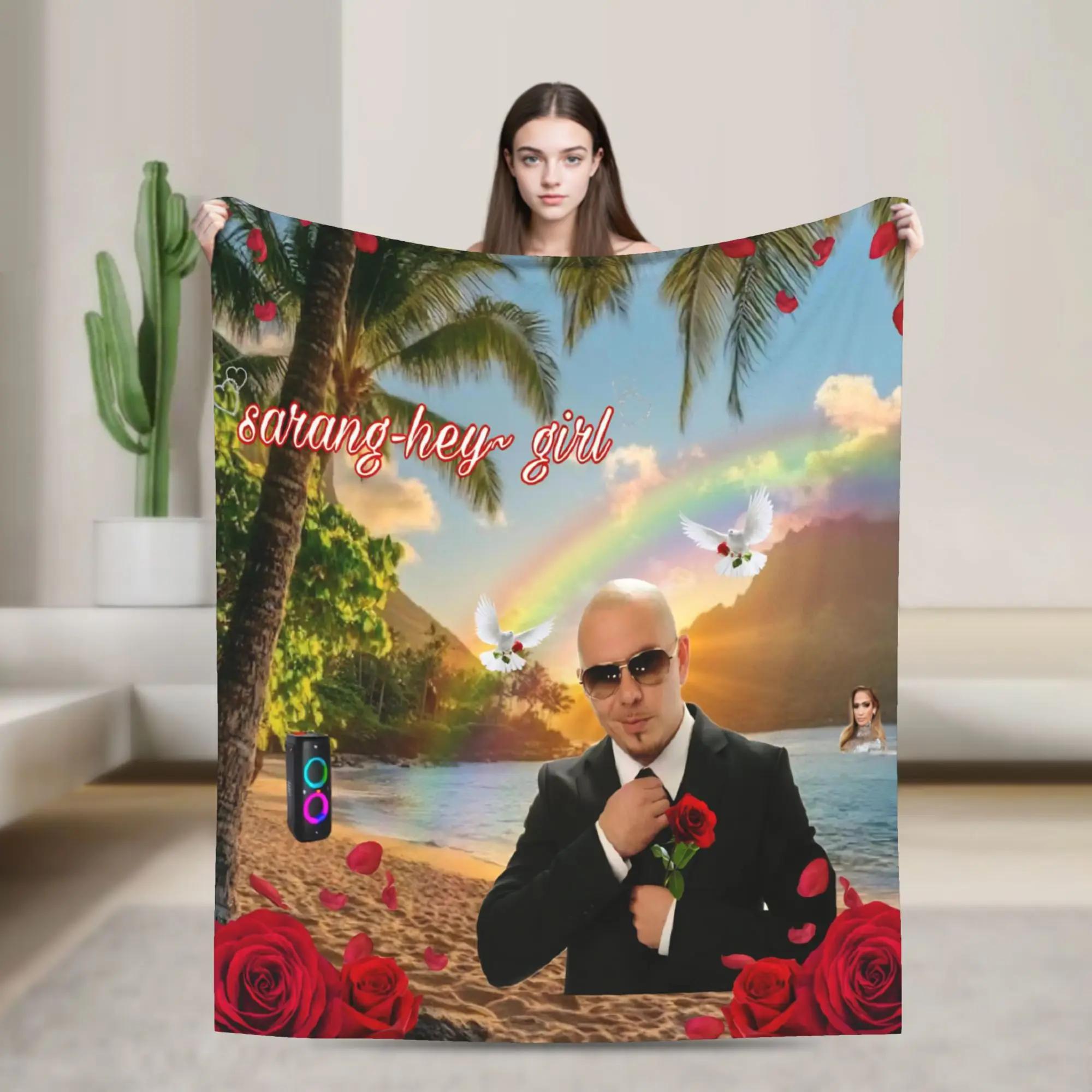 Singer Pitbull Tour 2026 Blanket Multi-size Soft and Lightweight  Throw Blankets for Couch Sofa and Bed