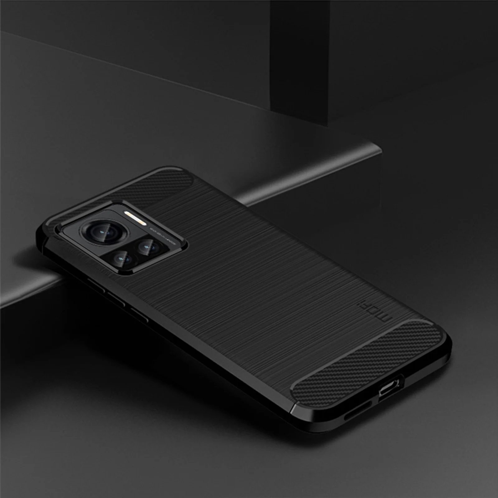 MOFI JK TPU Série-1 para Motorola Moto X30 Pro 5G / Edge 30 Ultra 5G / Edge X Superfície Escovada Capa TPU Flexível Fibra de Carbono Tex
