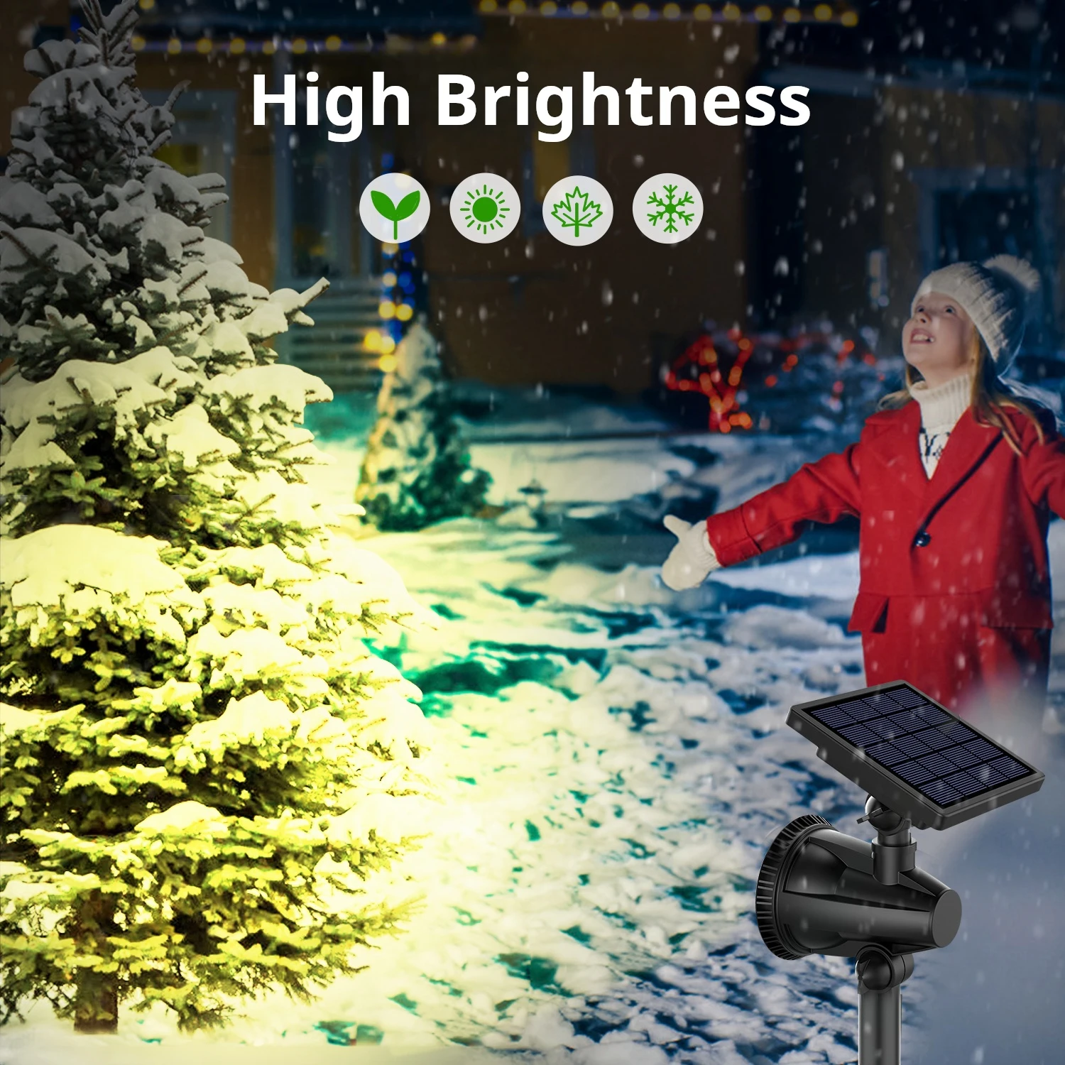 

2025 High-Brightness Outdoor Solar Waterproof LED Landscape Light Bright Lawn Spotlight For Garden Courtyard Trees Path Terrace