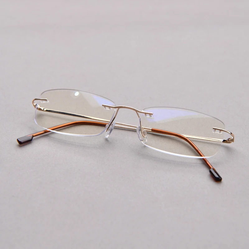Rahmenlose Lesebrille Männer Anti Blaues Licht Computer Lupen Anti Müdigkeit Presbyopie Brille +1-+3,5 – Detail 4
