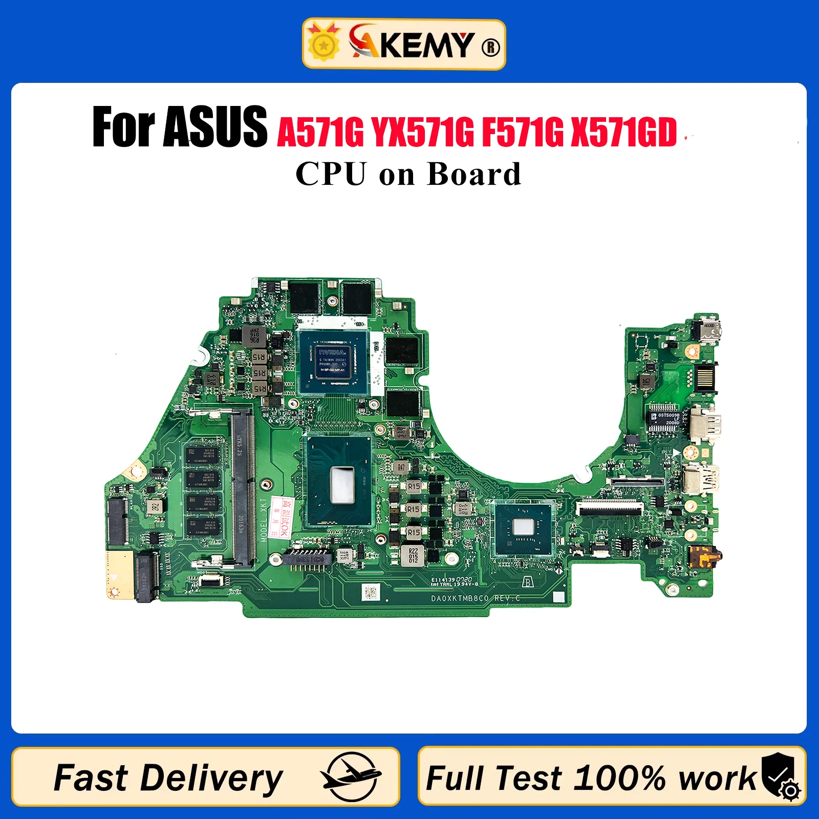 

X571GT Материнская плата для ноутбука ASUS VivoBook X571G VX60G K571G FX571G R571G A571G YX571G F571G X571GD X571GT Материнская плата с процессором