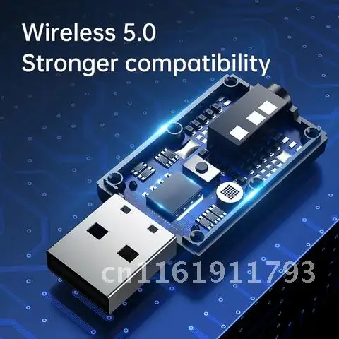 Обновленный Bluetooth 5,0 аудио приемник передатчик с микрофоном 3,5 мм AUX разъем USB ключ для автомобиля ПК ТВ наушников беспроводной адаптер