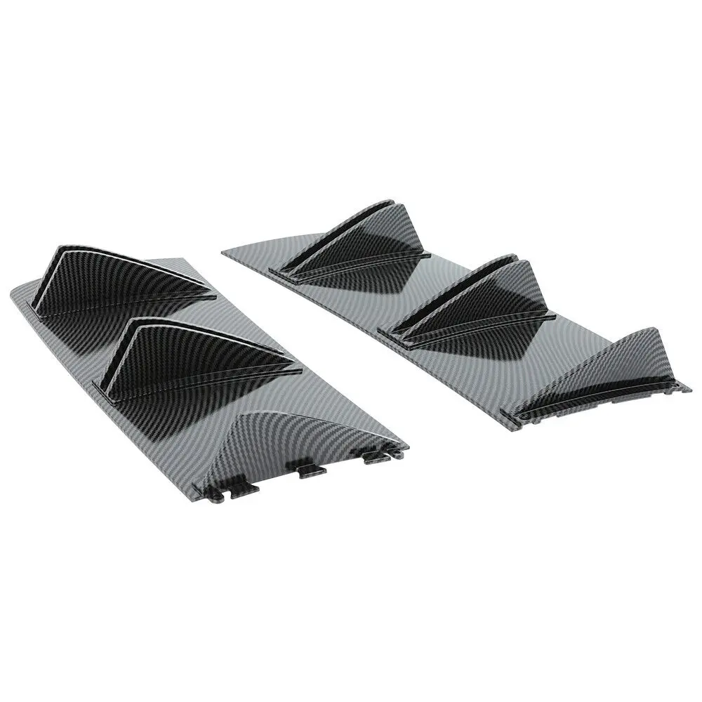 81.5 cm Double Layer 10 Fins Car Rear Bumper Lip For Acura TL TLX NSX TSX Rear Shark Fin Style Curved Bumper Lip Diffuser