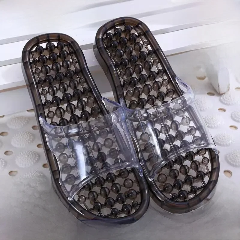 Non-Slip Batoom Slippers Women's Men's Bathing Special Use Drainage Simple Massage Sole Foot Bot Acupoint Massager oes