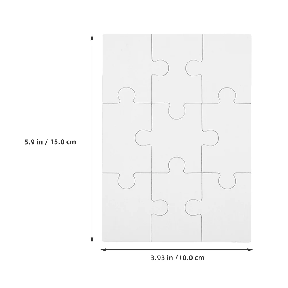 DIY Em Branco De Madeira Jigsaw Puzzles, Sublimação Personalizável, Toy Pieces, 4 Folhas