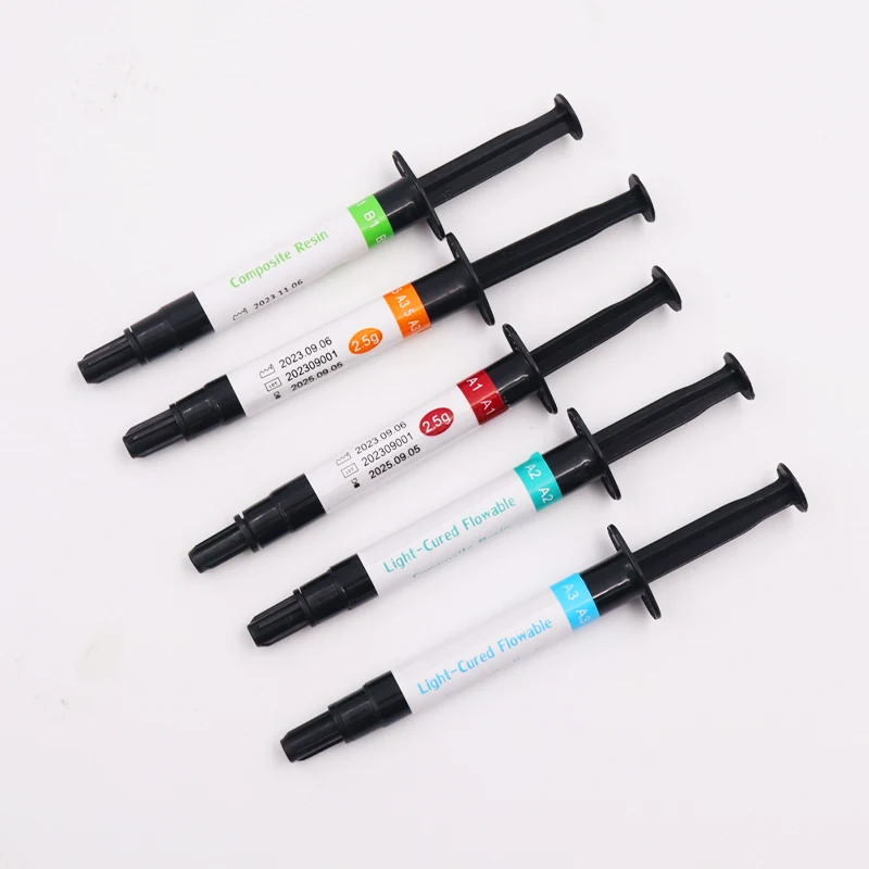 Biocompatibility Crown restoration Flowable Resin A1 A2 colors for Choice Dental Filling Clinical applications For Teeth