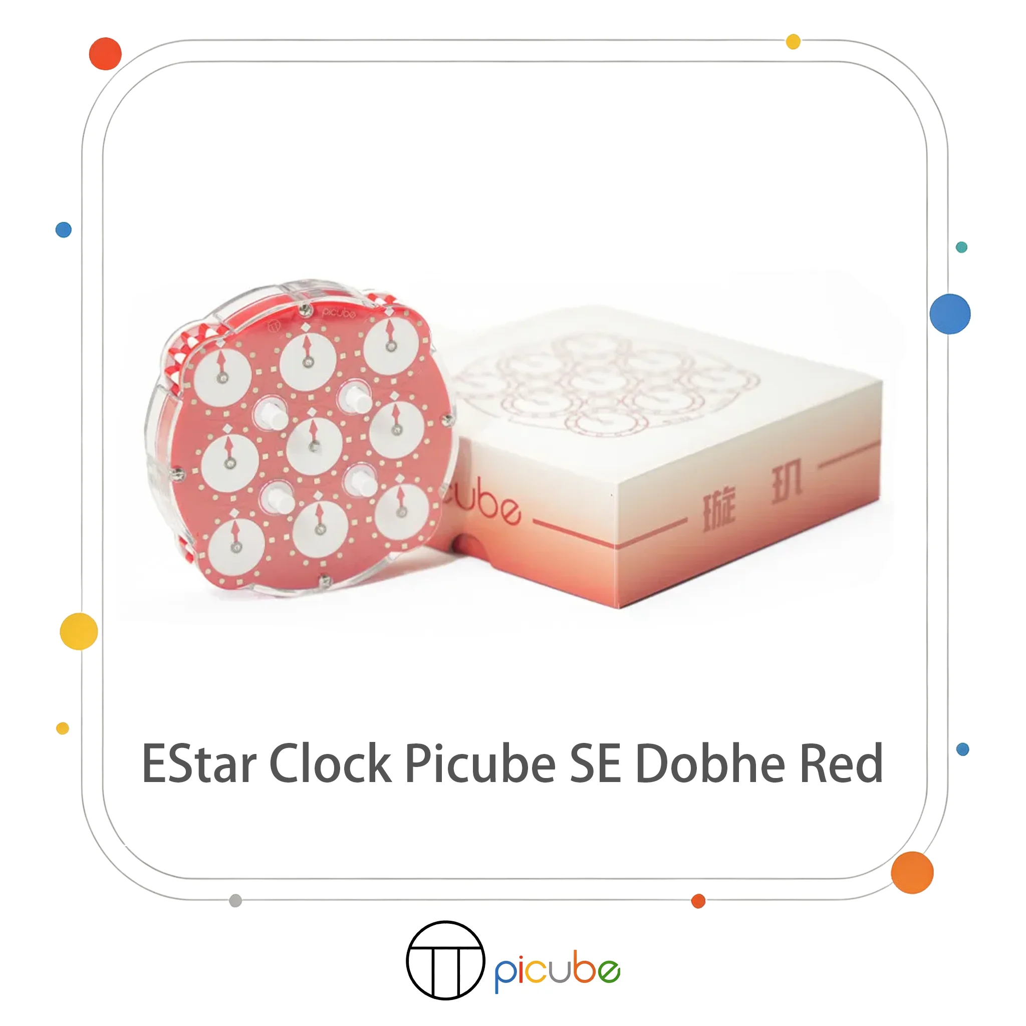 [picube]-estar-clock-picube-se-dobhe-red-magnetic-magic-clock-irregular-twist-puzzle-stress-relief-collectible-gift-for-cubers