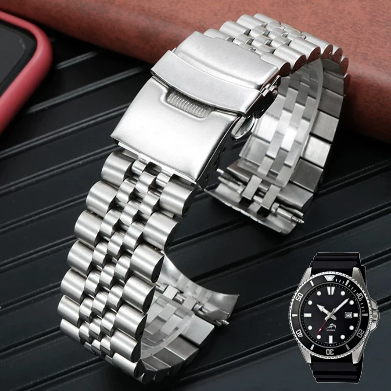 

Diving Steel Metal Watch Strap For Casio Duro Mdv107-1A MDV106-1A Watch Wristband Bracelet Watchband Replacement Parts 22mm