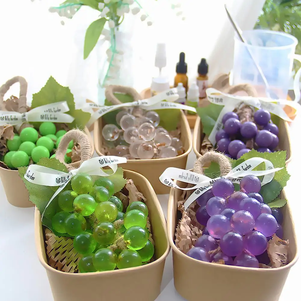 

Grape Handmade Soap Material Package Gift Box Natural Cleansing Glycerin Box Deep Soap Supplie Hangable Plants And With Gen U9D9