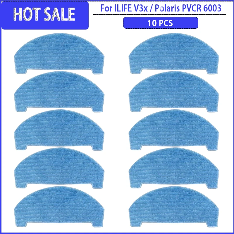 فرشاة جانبية فلتر HEPA لـ ILIFE V3x / Polaris PVCR Polaris PVCR 6003 / PVCRDC 6004 قطع غيار المكنسة الكهربائية الروبوتية