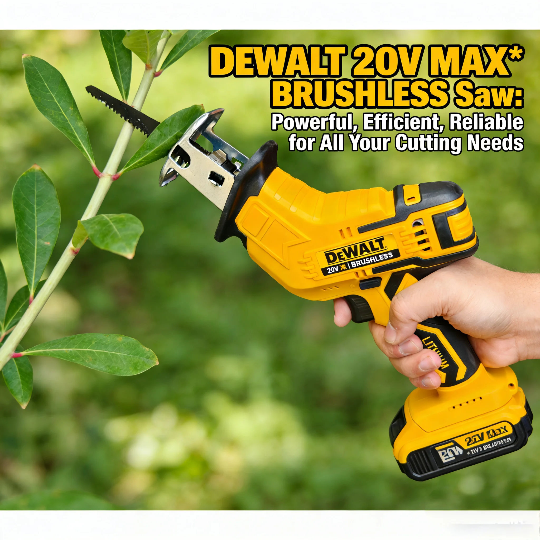 

Dewalt 2800RPM Saw Multifunctional Metal Wood Pipe Cutting Saw Power Tool Cordless Reciprocating Saw 20V Brushless Electric