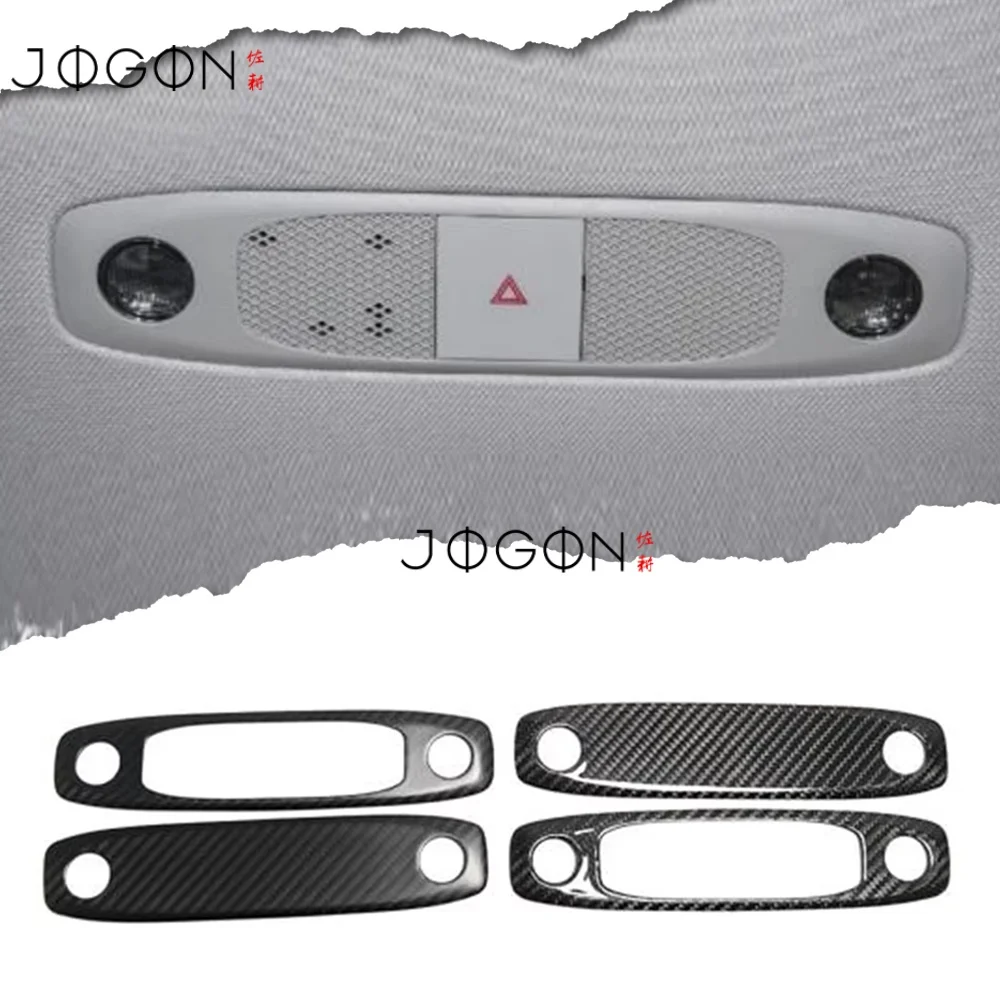 

For Tesla Model 3 Model Y 2017-2023 Car Interior Front Roof Reading Light Decoration Cover Trim Dry Carbon Fiber Accessories