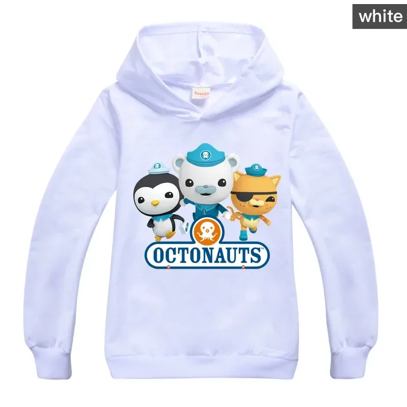 

2025 11, толстовки с изображением октонавтов, детская одежда, детские толстовки с героями мультфильмов, повседневная спортивная одежда для мальчиков и девочек, с длинными рукавами Kawaii Pull