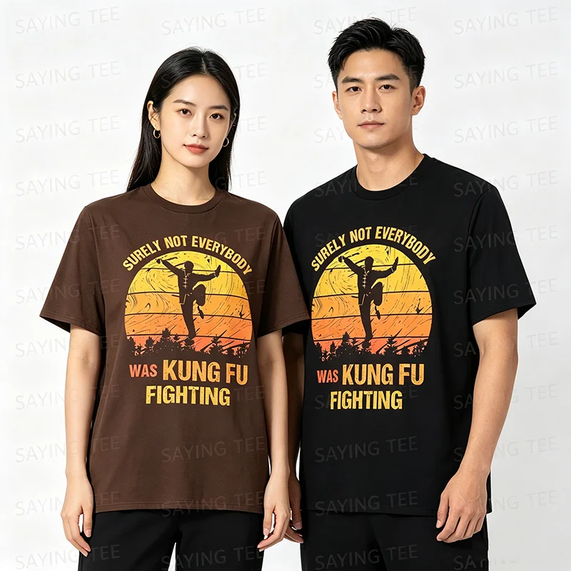 Vintage T-Shirt mit der Aufschrift „Sicherlich war nicht jeder Kung-Fu-Kämpfer“ – Y2k Kung-Fu-Liebhaber Kampfsport Grafik-Shirt aus weicher Baumwolle – Detail 6