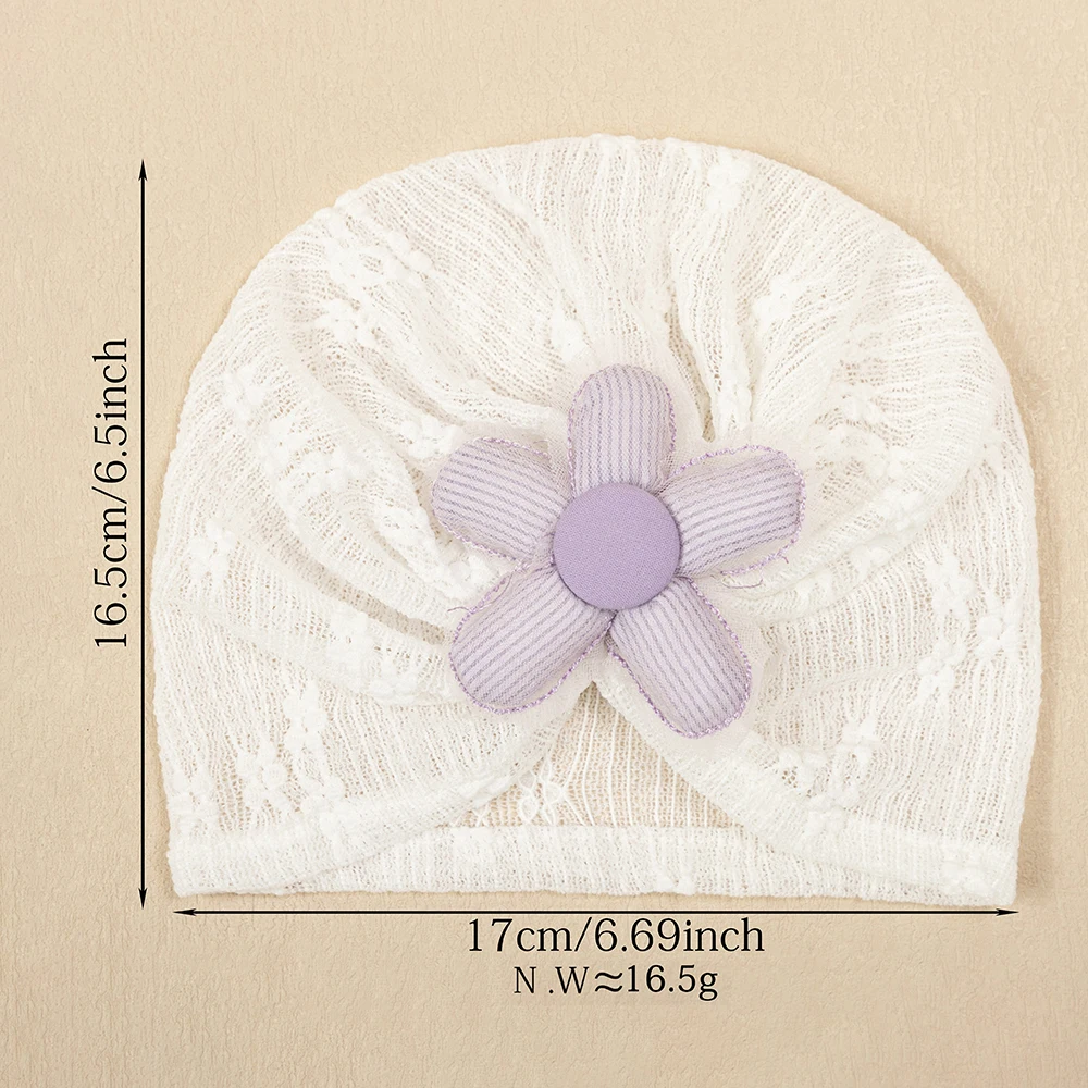 Gorros indios para bebé, turbante de flores, sombrero con lazo para recién nacido, gorros finos de verano para niños, accesorios para el cabello para niñas, accesorios de fotografía, gorros musulmanes