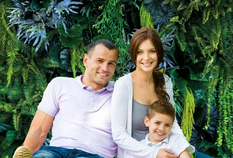 Fondo de hojas verdes de hierba, Fondo de fotografía de retrato de boda para fiesta de cumpleaños de bebé, jungla Tropical de verano para estudio fotográfico