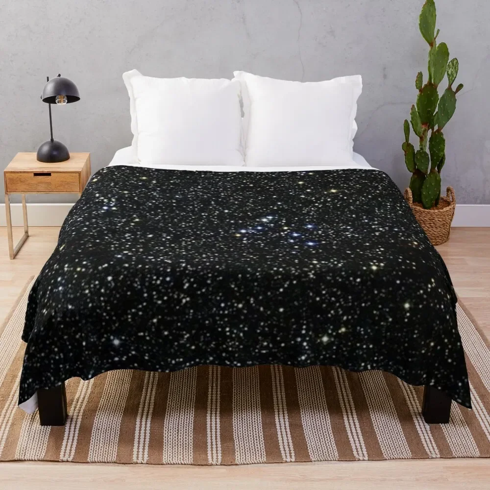 Black Star Glitter Throw Blanket Soft Plush Plaid Bed Sofa Fluffy Softs Carpet