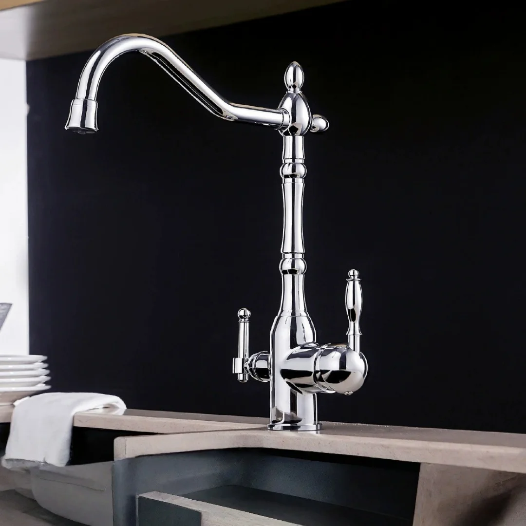 Antique Waterfilter Tap Kitchen Faucet Brushed Gold Mixer Drinking Kitchen Purify Faucet Kitchen Sink Tap Water Tap Kitchen Tap