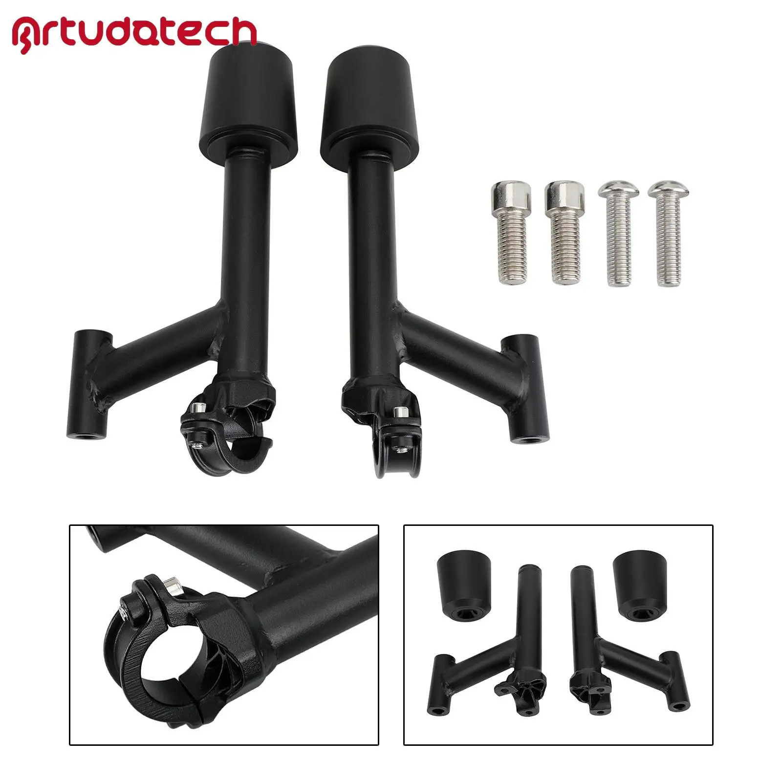 

Artudatech Crash Bobbins Protector Sliders Aluminum Black Fit for Rc390 Rc 390 2022 2023 2024