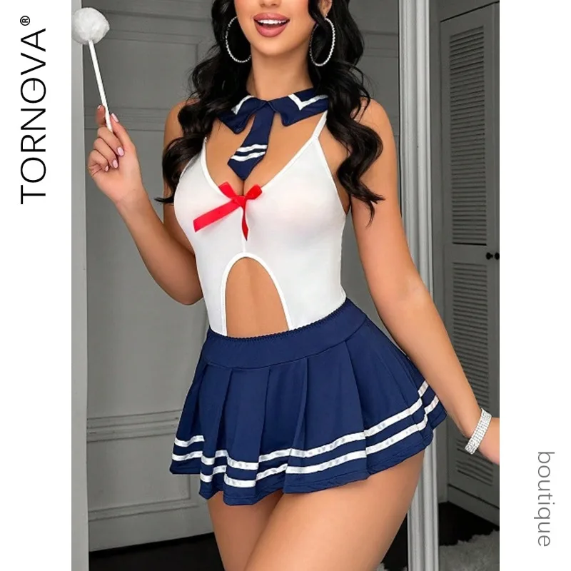 

Tornova Hot Hot Lingerie Sexy Costumes Woman Interesting Underwear Sexy Miniskirts Sexy Uniforms Role-playing Hollow Out Suit