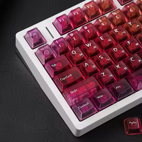 Gradient Transparent Korean keycaps Cherry Profile Mechanical Keyboard Keycap Gaming Keyboard backlight RGB Key Caps Fit custom