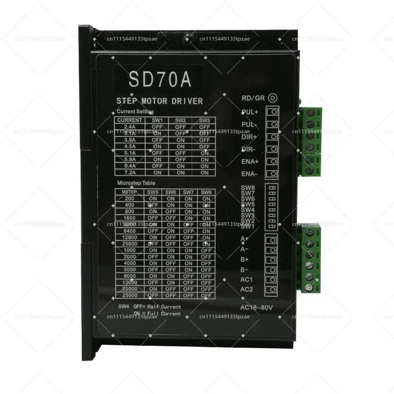 SD70A DSP Digital Stepper Driver 7A AC&DC Input Fit 57/86 2-Phase Stepping Motor Replacement Module MA860 M860H Compatible