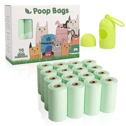 Corn starch 100% biodegradable and compostable dog poop bags ,dog waste bag,poo bag,poop bag  with a dispenser