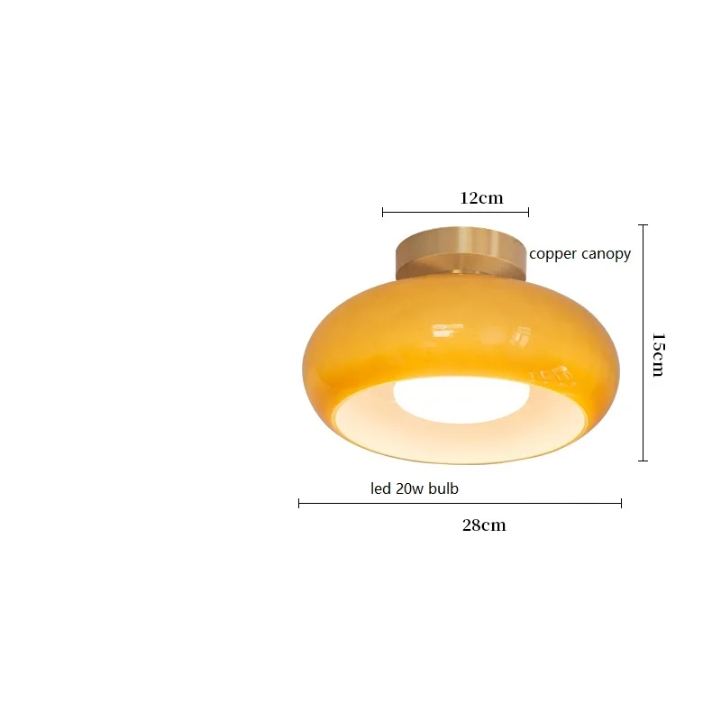 IWHD Nordic Modern LED Ceiling Lamp Home Indoor Lighting Bedroom Living Room Dinning Room Copper