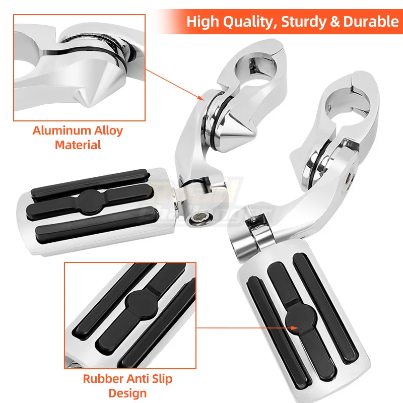 1/4 32MM Motorcycles Highway Crash Bar Foot Pegs Mount Moto Accesories Engine Guards Footrest For Harley Honda Touring Sportster