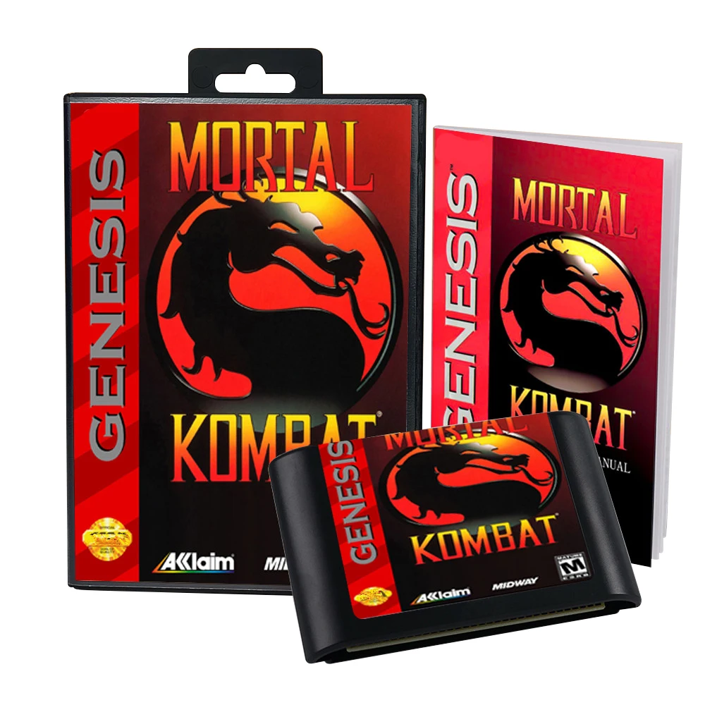 لعبة Mortal Kombat-Cover لسيجا ، MD ، Mega محرك الأقراص ، لوحات المفاتيح Genesis ، صندوق خرطوشة ، يدوي ، الولايات المتحدة الأمريكية