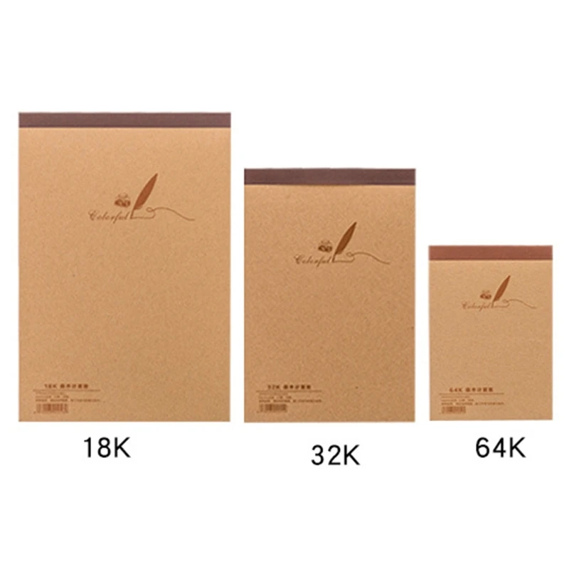 Drawing Pad 60 Sheets Blank Papers Adhesive Binding Easy to Tear for Office